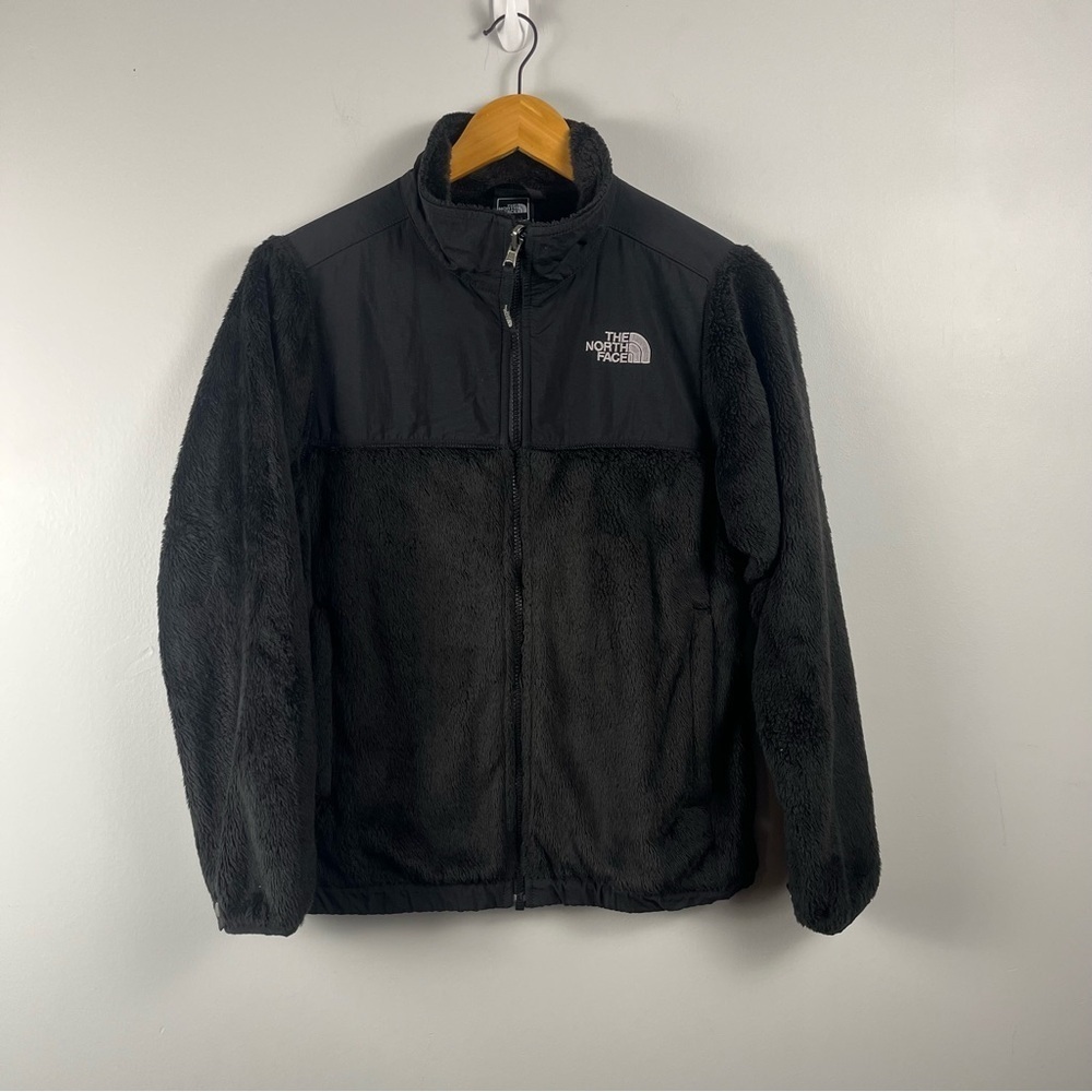 The North Face Girls Osito Denali Jacket Fuzzy Fleece Black Large 14-16